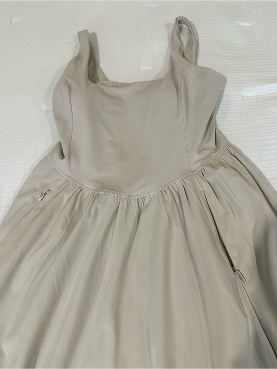 Zella Dresses & Skirts - Zella Sleeveless Light Taupe A-Line Midi Dress with Pockets Size XS